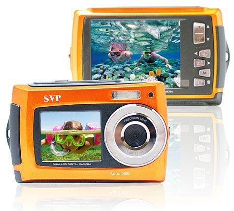 SVP SVP Aqua 5800 Orange (with Micro 16GB) 18 MP Dual Screen Waterproof Digital Camera
