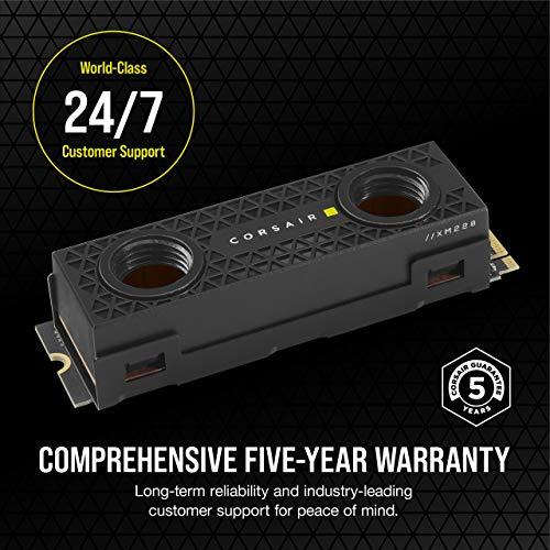 Corsair Corsair MP600 PRO Hydro X Edition 2TB M.2 NVMe PCIe x4 Gen4 SSD (Up to 7,000MB/sec Sequential Read & 6,550MB/sec Sequential Write Speeds, High-Speed Interface, Hydro X Series XM2 Water Block) Black