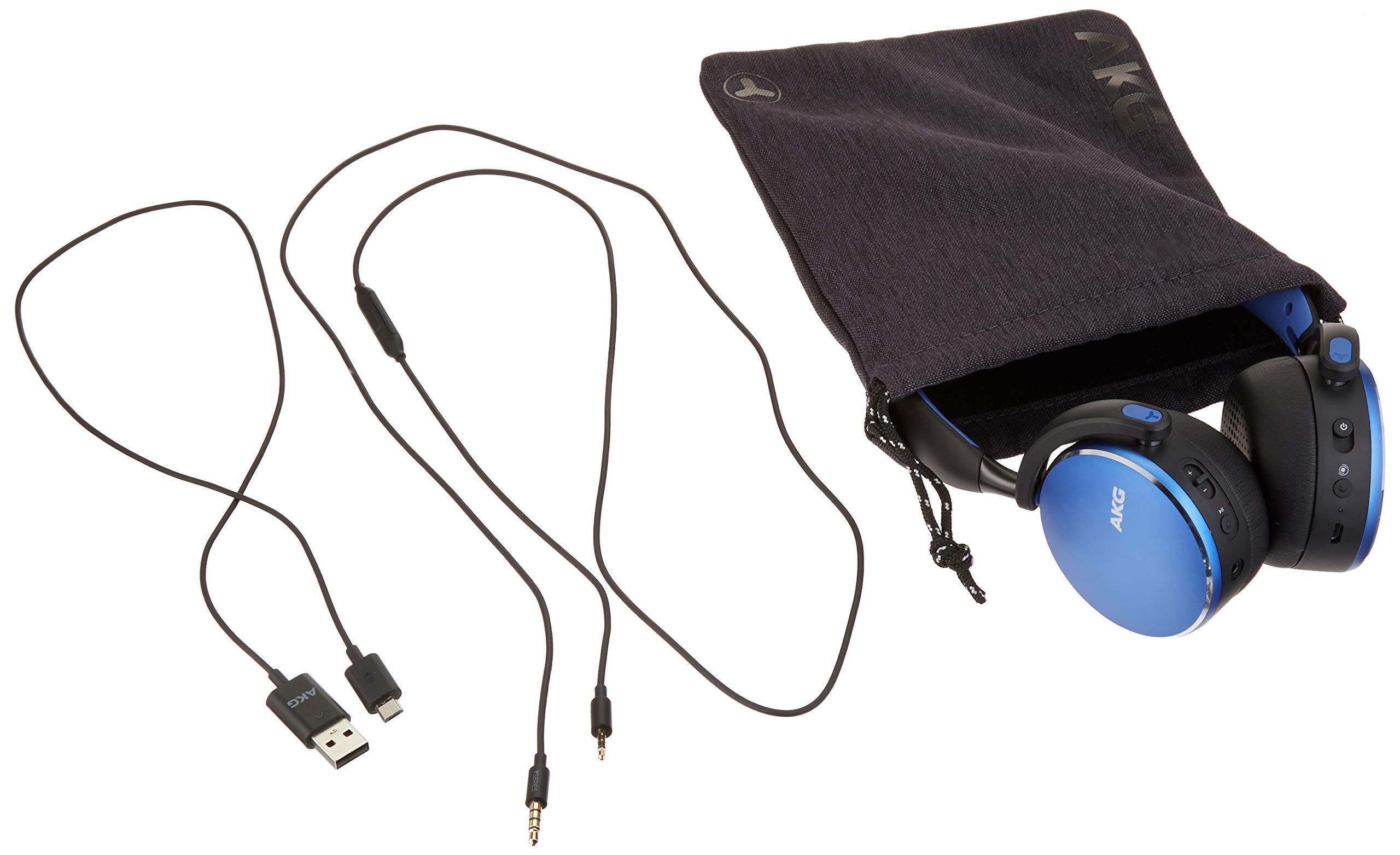 SAMSUNG SAMSUNG AKG Y500 On-Ear Foldable Wireless Bluetooth Headphones- Blue (US Version)