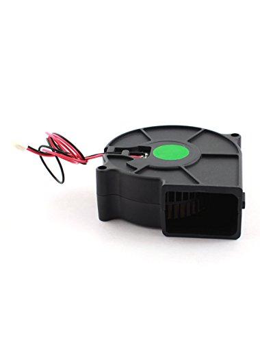uxcell uxcell DC 12V Brushless Cooling Blower Axial Fan Cooler Black 75mm x 30mm