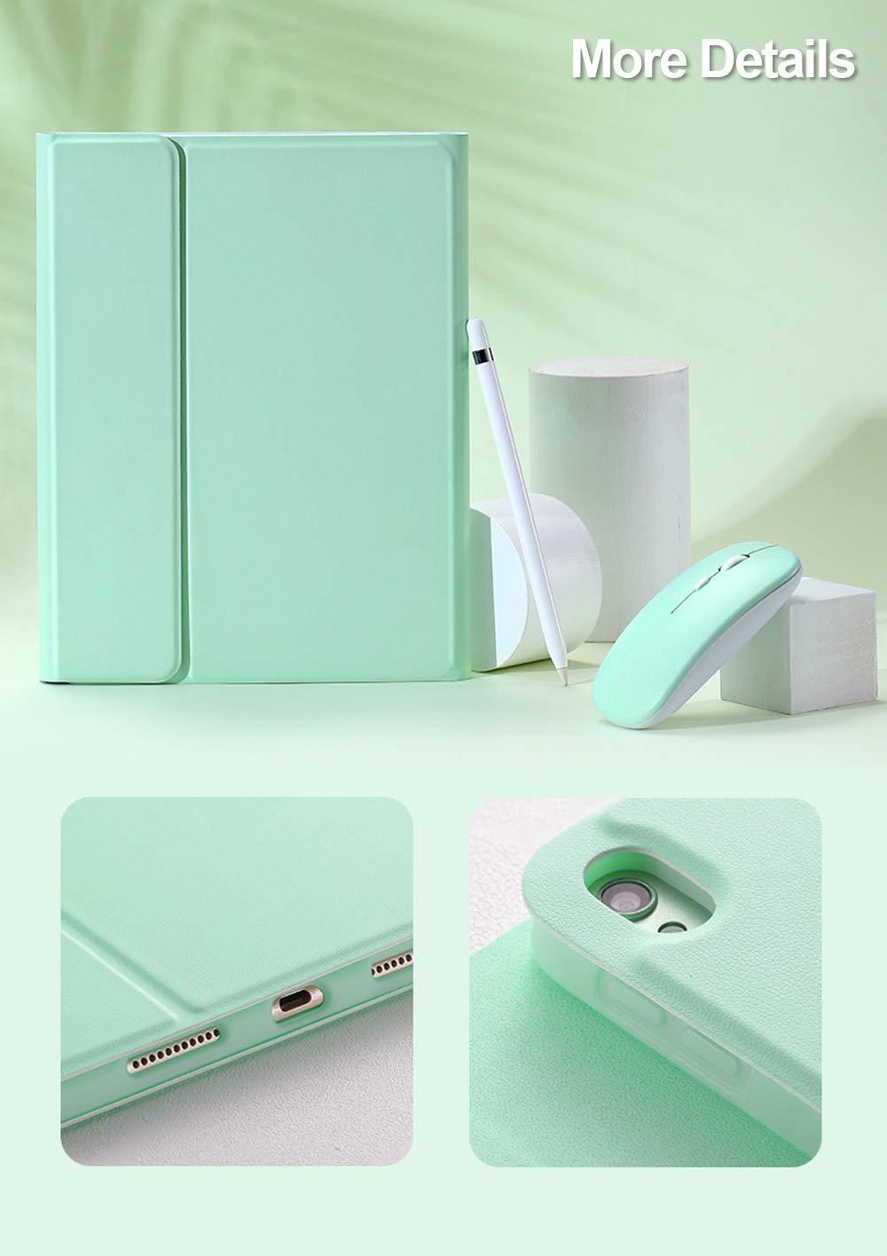 QIYIBOCASE Keyboard Case with Mouse for iPad Mini 5/Mini 4, Case for iPad Mini 5th & Mini 4th Generation 7.9 Inch with Keyboard and Mouse, Candy Slim Detachable Magnetic Keyboard with Pencil Holder (Yellow)