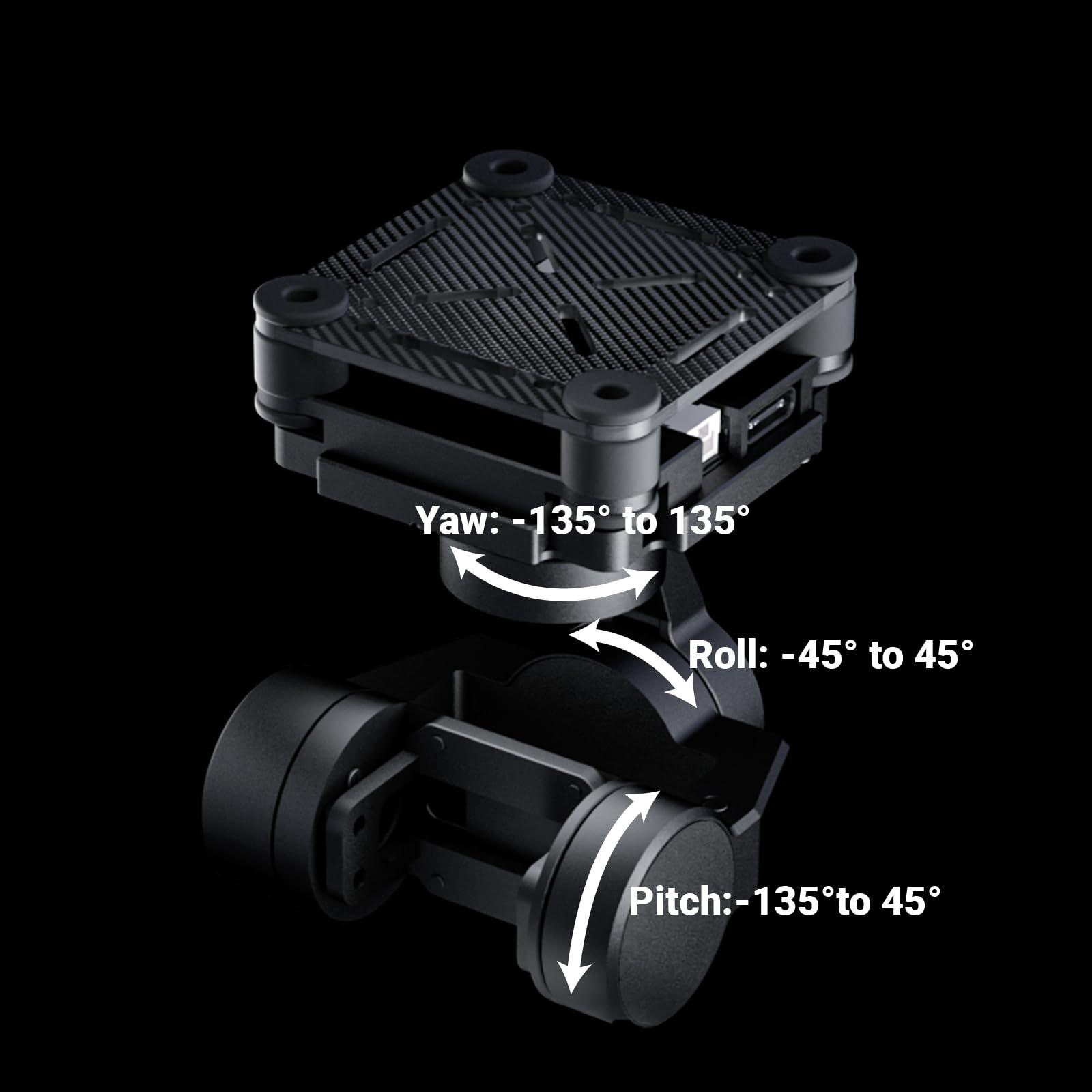 HEQUAV HEQUAV G-Port FPV Gimbal for Caddx Cameras,67g Lightweight Drone Payload,Stable 3-Axis Gimbal Stabilizer for Drone Players