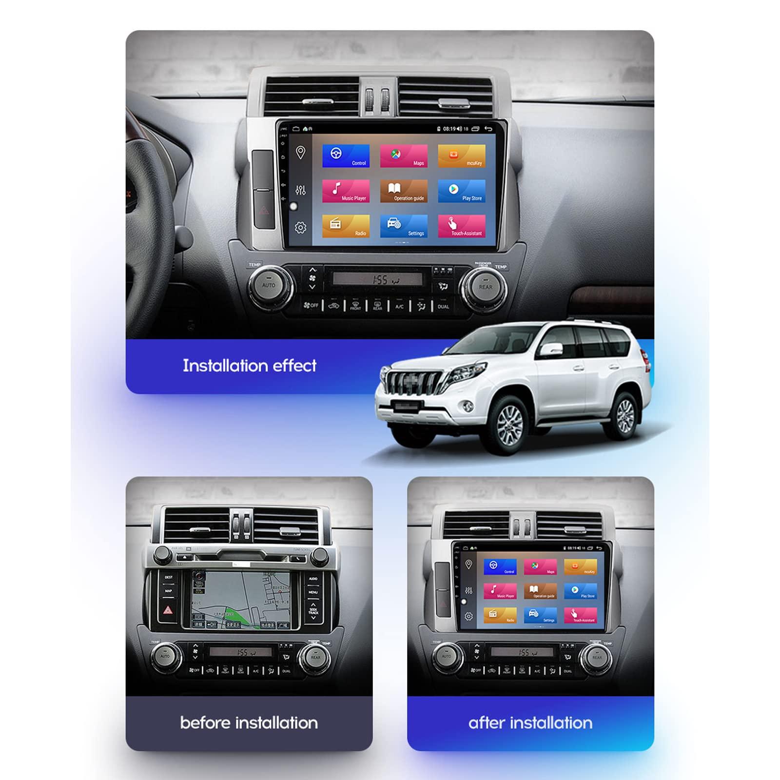 WDXSFR WDXSFR Double Din Car Stereo Touch Screen Car Navigation 9 Inch Android Head Unit for Toyota Land Cruiser Prado 150 2013-2017 MP5 Player Support SWC/Mirror Link/FM with Backup Camera,Quad core,1G+16G