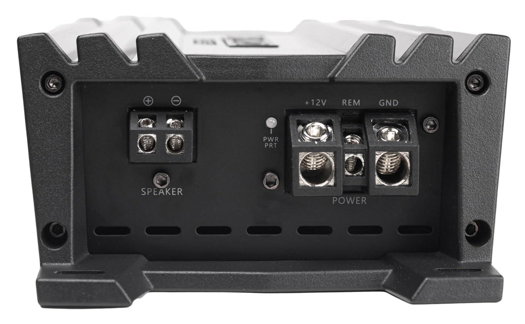 Audiosavings Audiosavings Bundle: Hifonics HCM-1200.1D 1200 Watt Mono Amplifier Mini 1 Ohm Class D Car Stereo Amp Bundle with Rockville RWK41 4 Gauge Complete Car Amp Wiring Installation Wire Kit (2 Items)