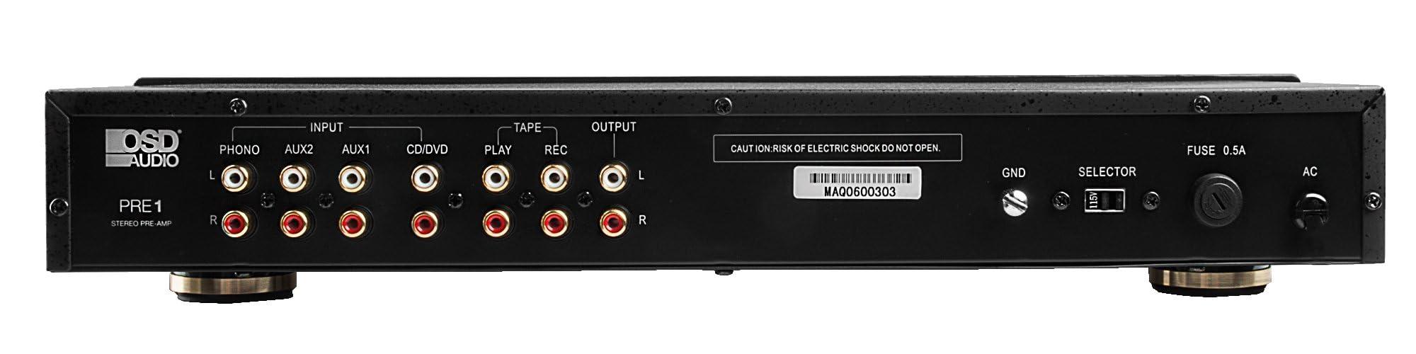 OSD Audio OSD Audio Pre-1 High Definition Preamplifier – Multi Source Select Phono Ready