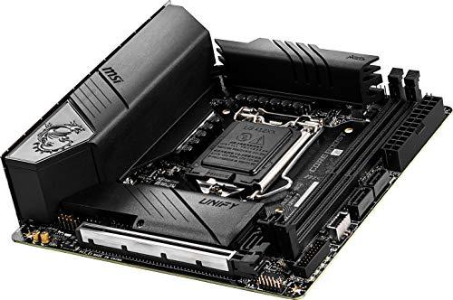 MSI MSI MEG Z490I Unify Gaming Motherboard (LGA 1200, Intel 10th Gen, M.2, USB 3.2 Gen 2, DDR4, Wi-Fi 6, SLI, CFX, Gigabit LAN, Thunderbolt 3, Mini-ITX)
