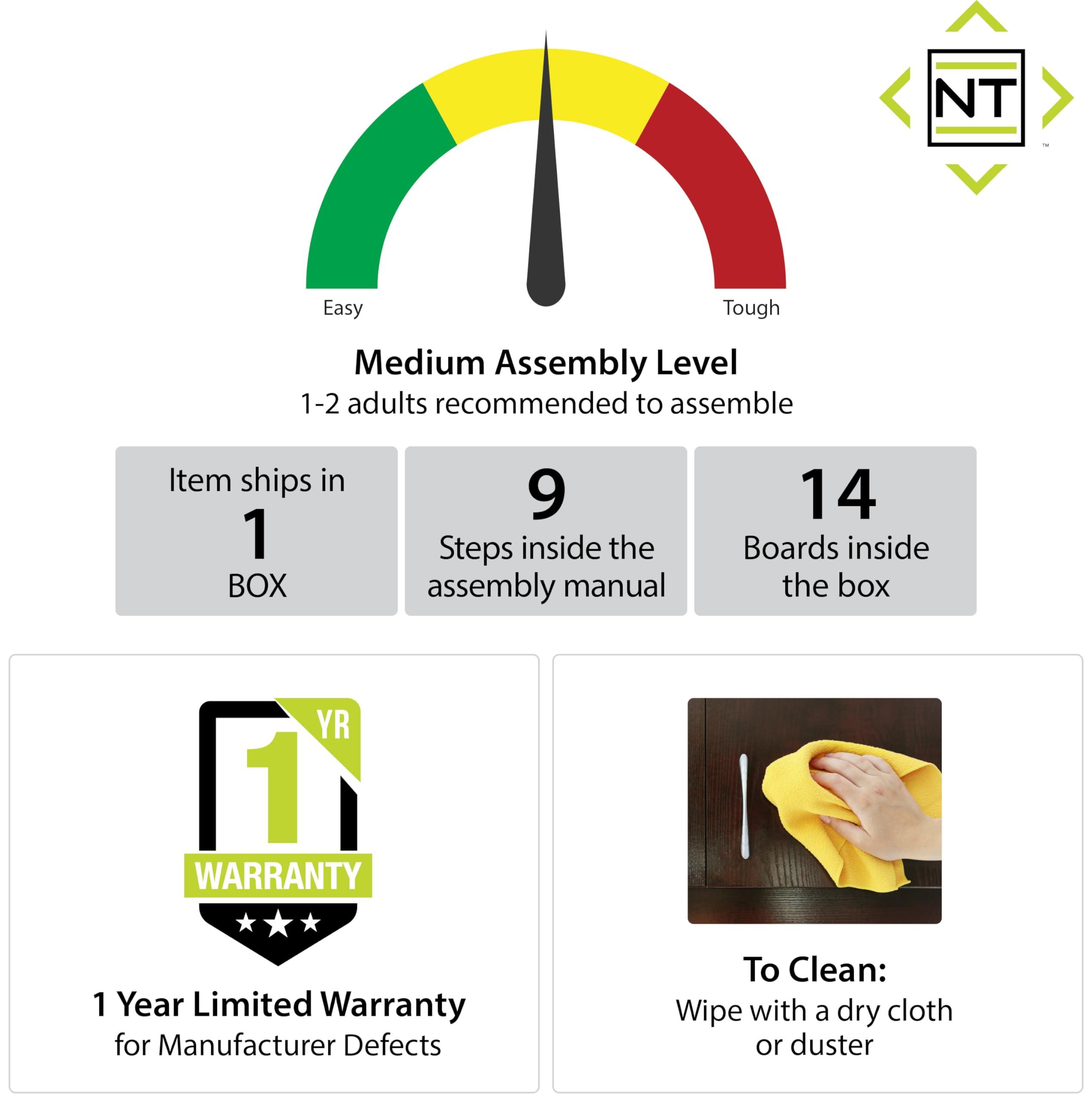 NTENSE NTENSE Genesis Gaming TV Stand for TVs up to 70", Wire Management TV Stand, Gaming Entertainment Center, Man Cave, Game Room, Play Room, LED RGB Lights, White