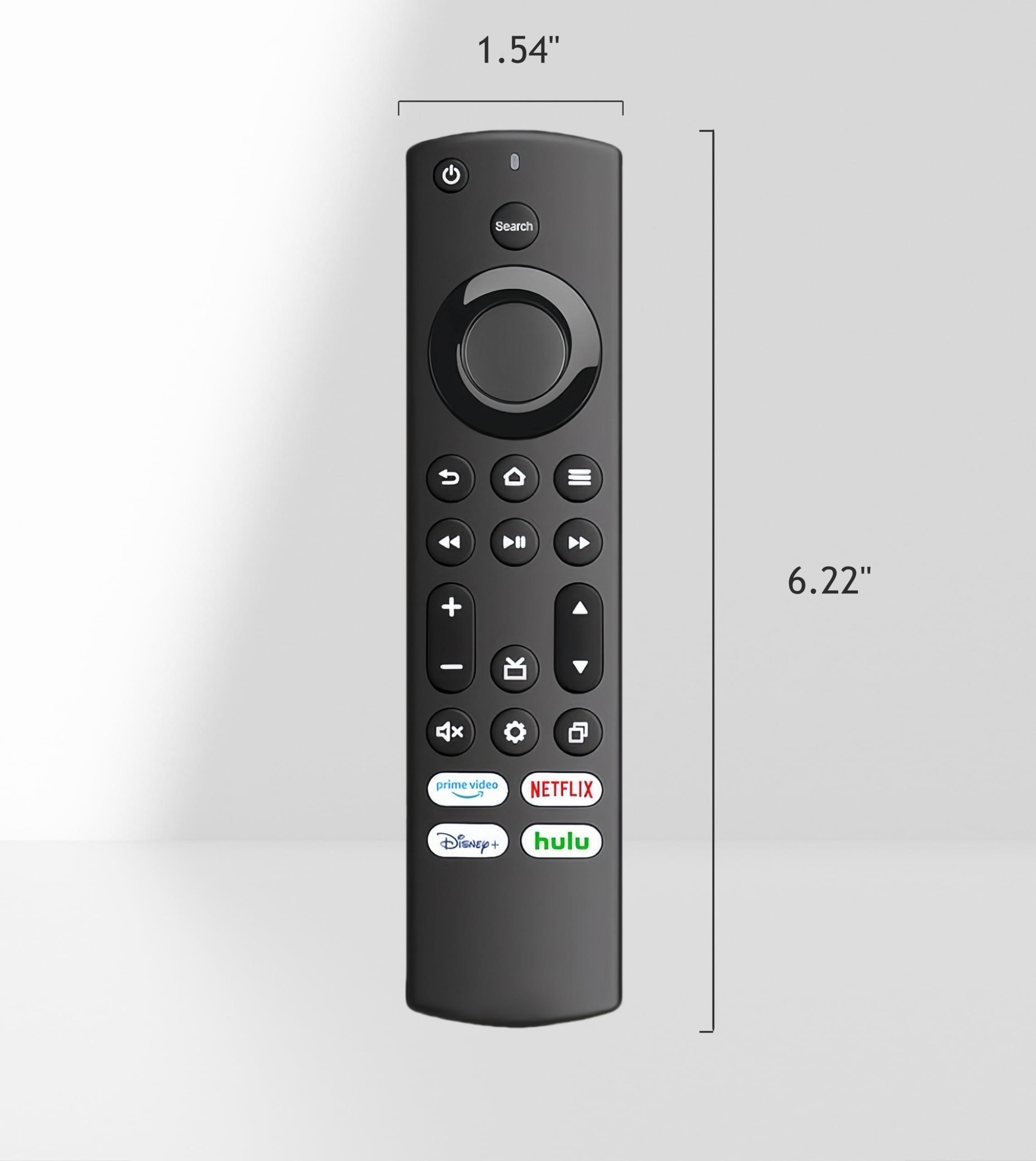 Nuliving Replacement Remote for Insignia, Toshiba, Pioneer Smart TV, Compatible with Fire Smart TV with 4 Shortcut Keys