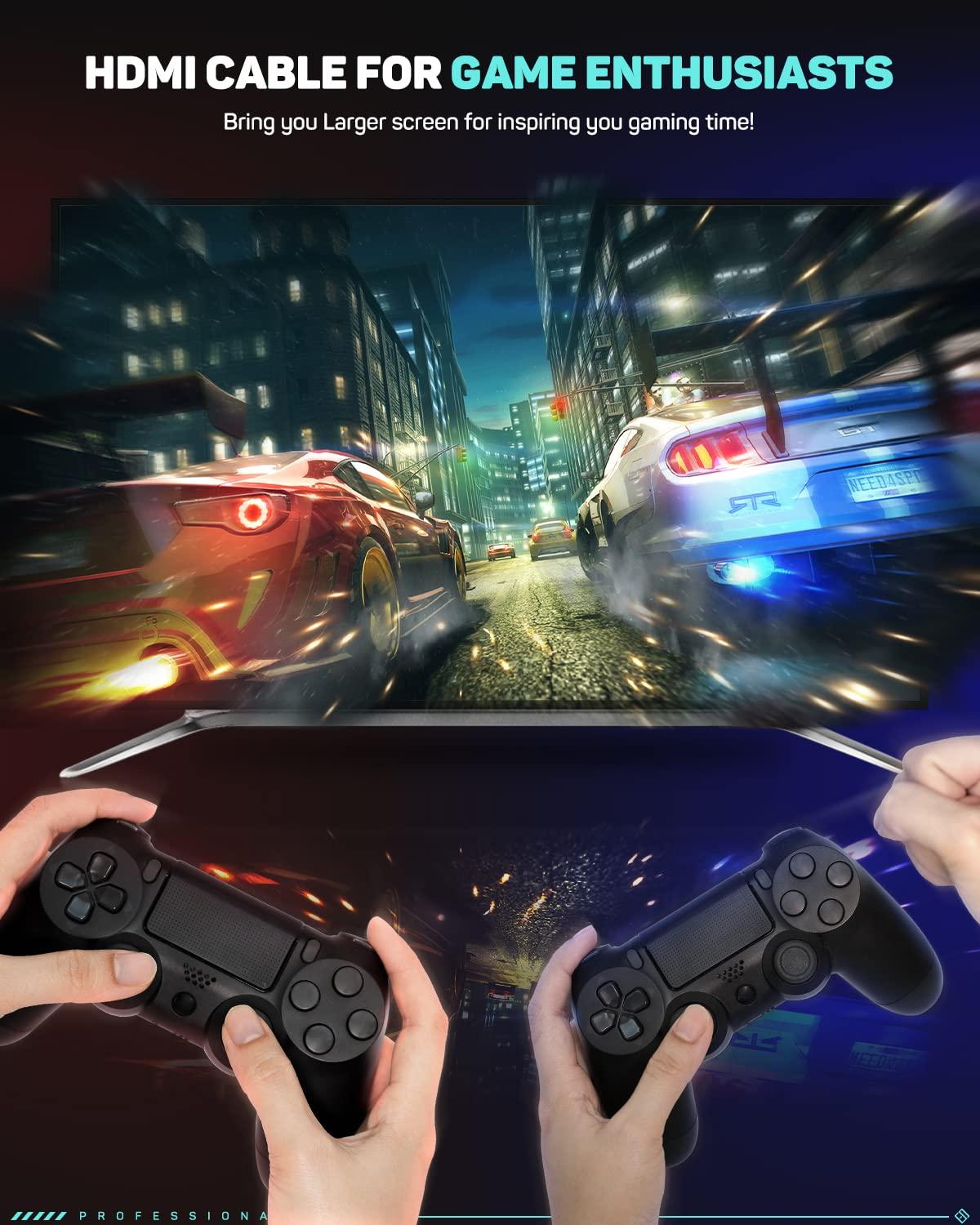 IFOOTAGE IFOOTAGE 4K HDMI Cable, 50FT/15M, Displayport to HDMI Cable with HDMI Adapter, HDMI 2.0/4K@60Hz/18Gbps/Ultra HD/ARC/Dynamic HR, Long HDMI Cable, Compatible with Camera/Camcorder/Laptop/PS4/PS5