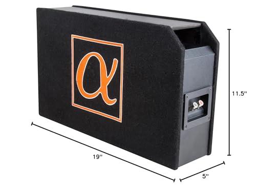 Alphasonik Alphasonik Dynamis DCP8 8 inch 1000 Watts 4-Ohm Shallow Mount Flat Enclosed Sub woofer in Ported Vented Box for Tight Spaces in Cars and Trucks, Slim Thin Loaded Subwoofer Custom Port Bass Enclosure