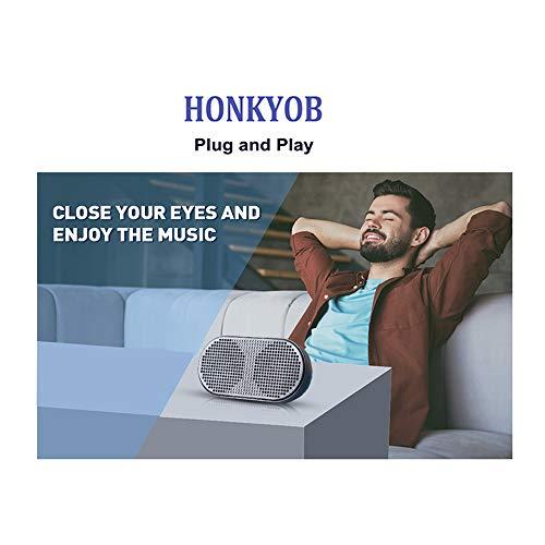 HONKYOB HONKYOB USB Mini Speaker Computer Speaker Powered Stereo Multimedia Speaker for Notebook Laptop PC(Black)