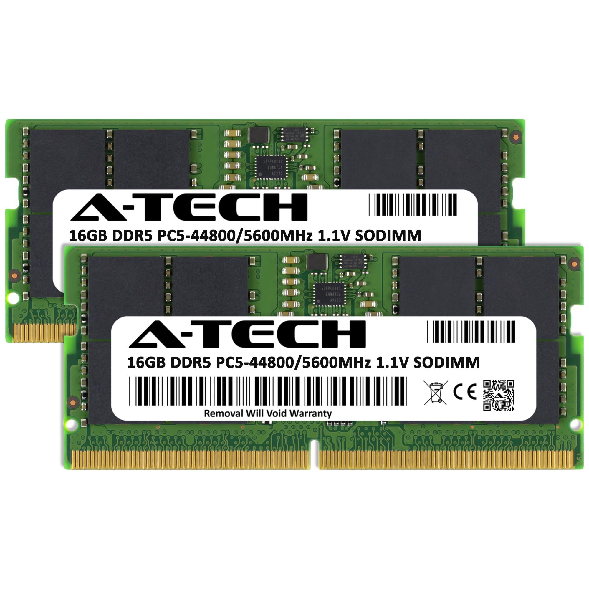 A-Tech A-Tech 32GB Kit (2x16GB) RAM for Acer Predator Helios Neo 16 PHN16-71, Neo 18 PHN18-71 Gaming Laptop | DDR5 5600MHz PC5-44800 SODIMM 1.1V 262-Pin Non-ECC SO-DIMM Memory Upgrade