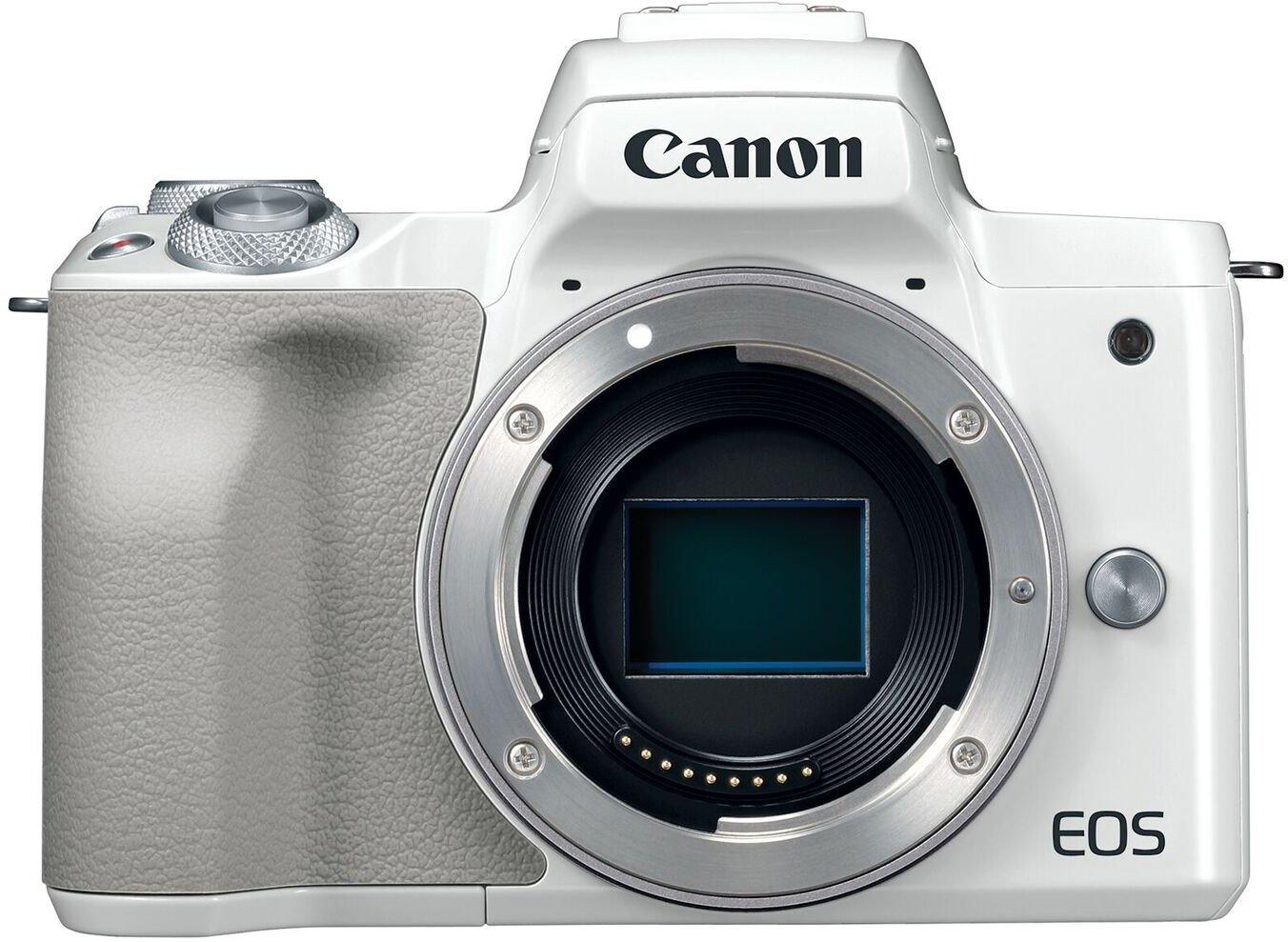 Canon Canon EOS M50 Mirrorless Vlogging Camera Kit with EF-M 15-45mm Lens, 4K Video, Built-in Wi-Fi, NFC and Bluetooth Technology, White