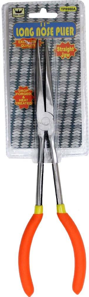 PLIER KING PLIER KING 11\" (27.9 cm) Long Nose Pliers | Extended Reach with 3.5\" (8.9 cm) Nose | Cushioned Grip | Drop Forged Durability