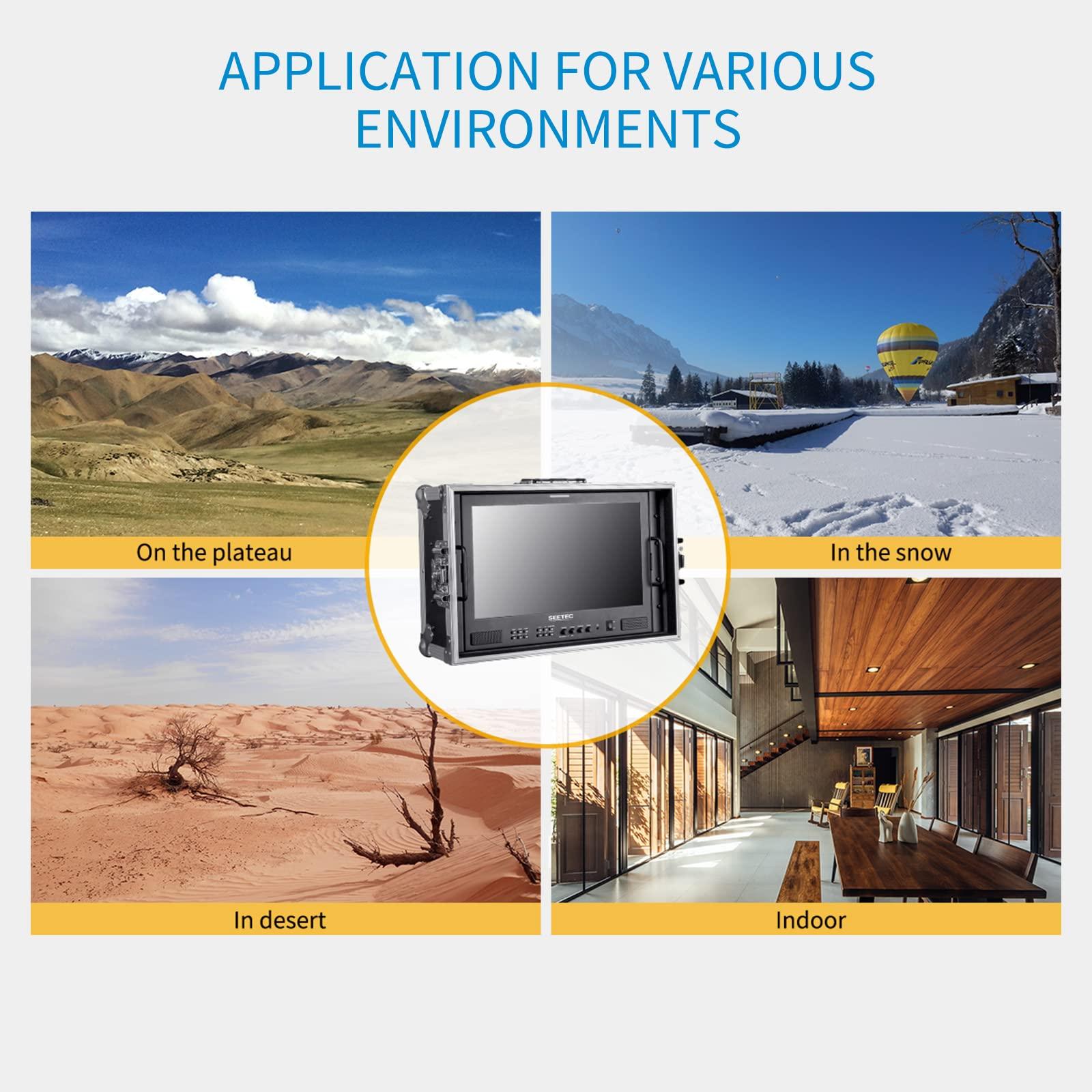 SEETEC SEETEC ATEM173S-CO 17.3 inch Multi Camera Director Broadcast Carry On Production Monitor 4X SDI in Out HDMI Waveform LUT HDR 1920x1080