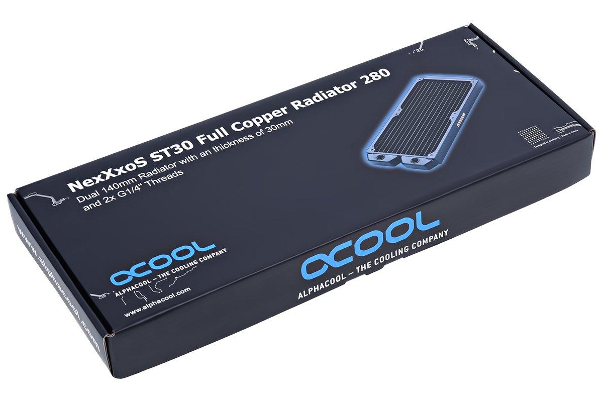 Alphacool Alphacool NexXxos ST30 Full Copper Radiator280, 140mm x 2, Dual Fan, Black