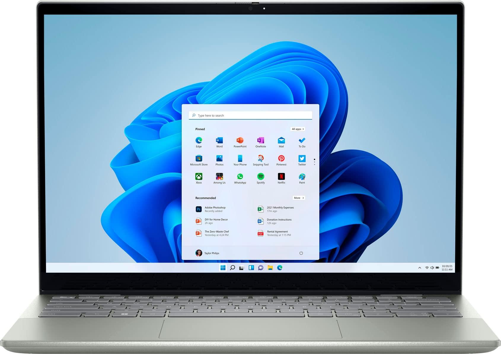 Dell Dell 2023 Inspiron 7000 14\" FHD+ IPS Touch 2-in-1 Convertible Laptop 8-Core AMD Ryzen 7 5825U AMD Radeon Graphics 32GB RAM DDR4 1TB NVMe SSD HDMI USB-C WiFi AX Backlit KB Fingerprint Windows 11 Pro