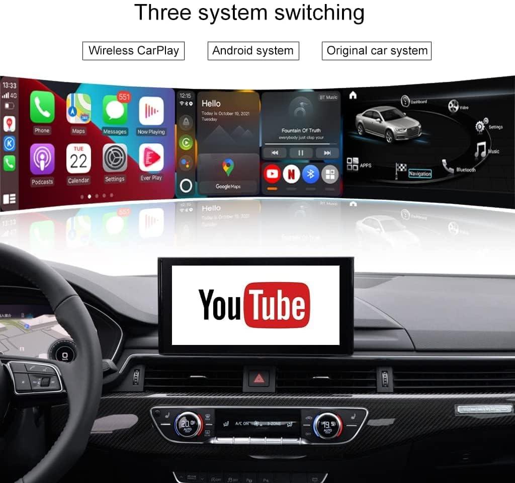 YIMONTH MMB CarPlay Ai Box Plus Multimedia Video Box for Cars with OEM Wried Carplay, Wireless Carplay&Android 11 System,YouTube Netflix Google Play Split Screen Mirror Link, Plug&Play