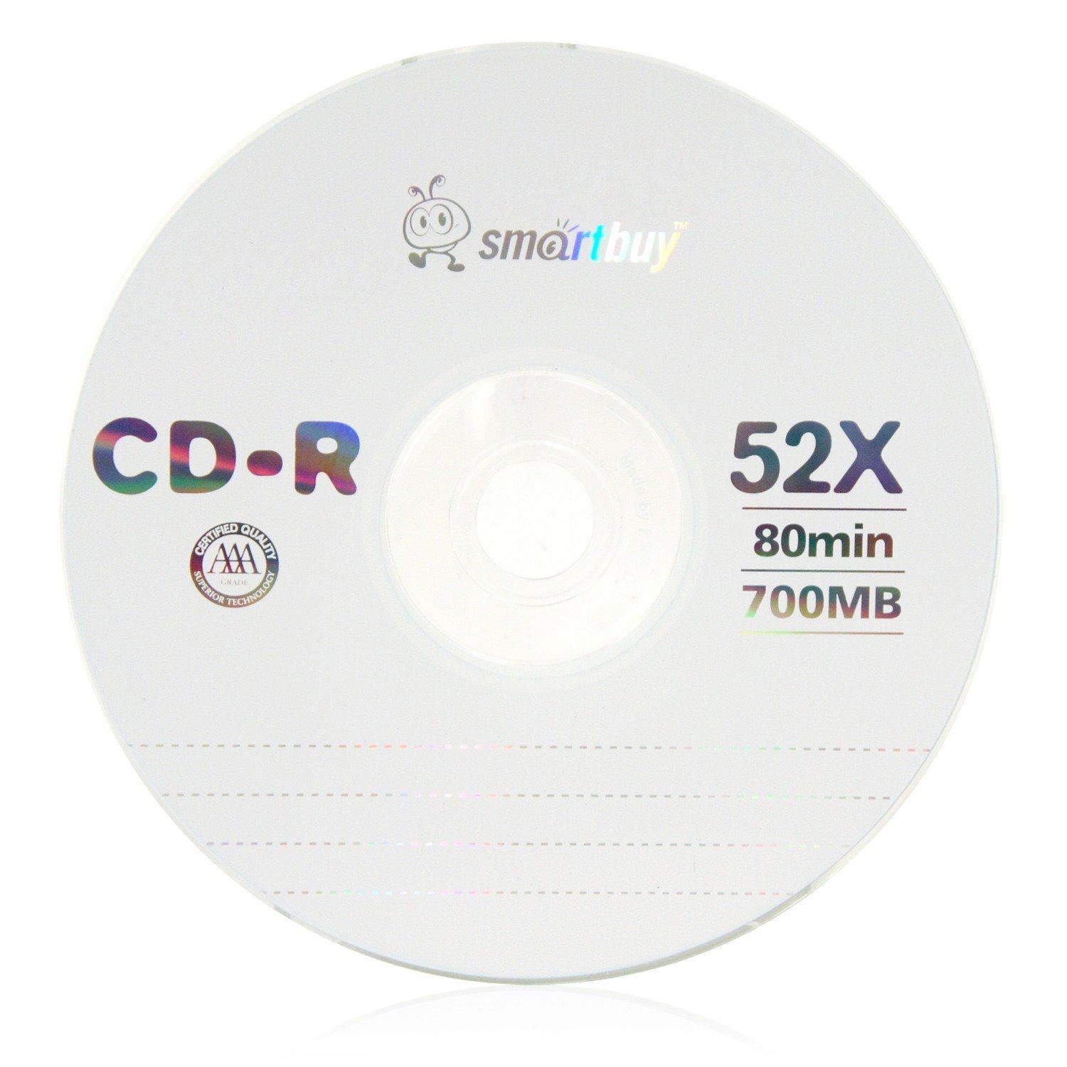 Smartbuy Smartbuy 700mb/80min 52x CD-R Logo Top Blank Data Recordable Media Disc (1200 Disc)