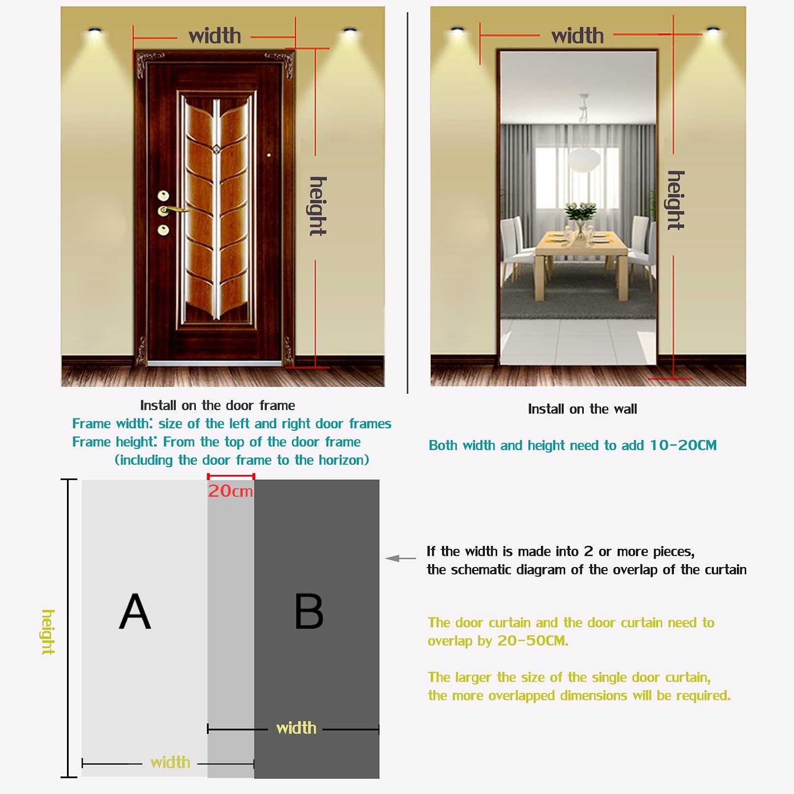 horv JJPSQHRV Soundproof Blanket Home Thermal Insulated PU Curtain Heavy Duty Blackout Window Treatment Room Divider Windproof Waterproof Doorway Covering for Living Room Garage Storm Door Patio Kitchen