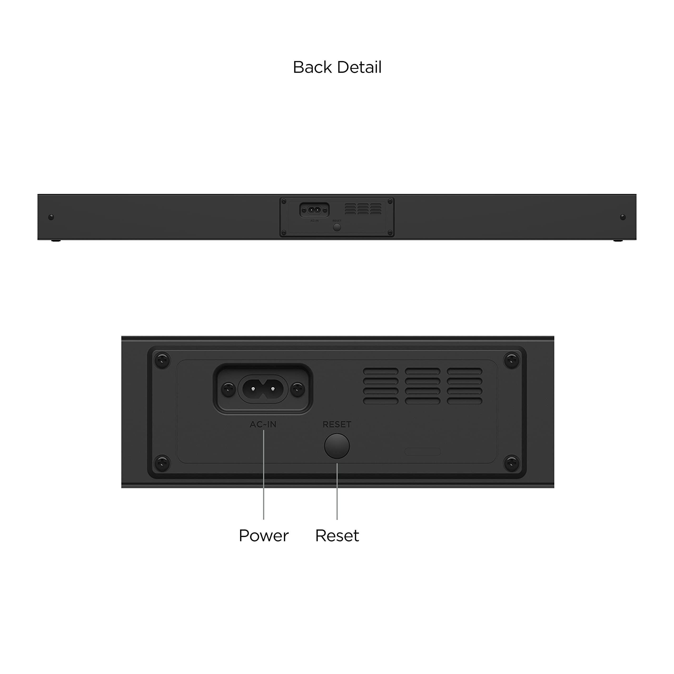 Roku Roku TV Wireless Soundbar, Soundbar Exclusively for RokuTV with Enhanced Stereo Sound, Clear Dialogue, and Simple Wireless Setup