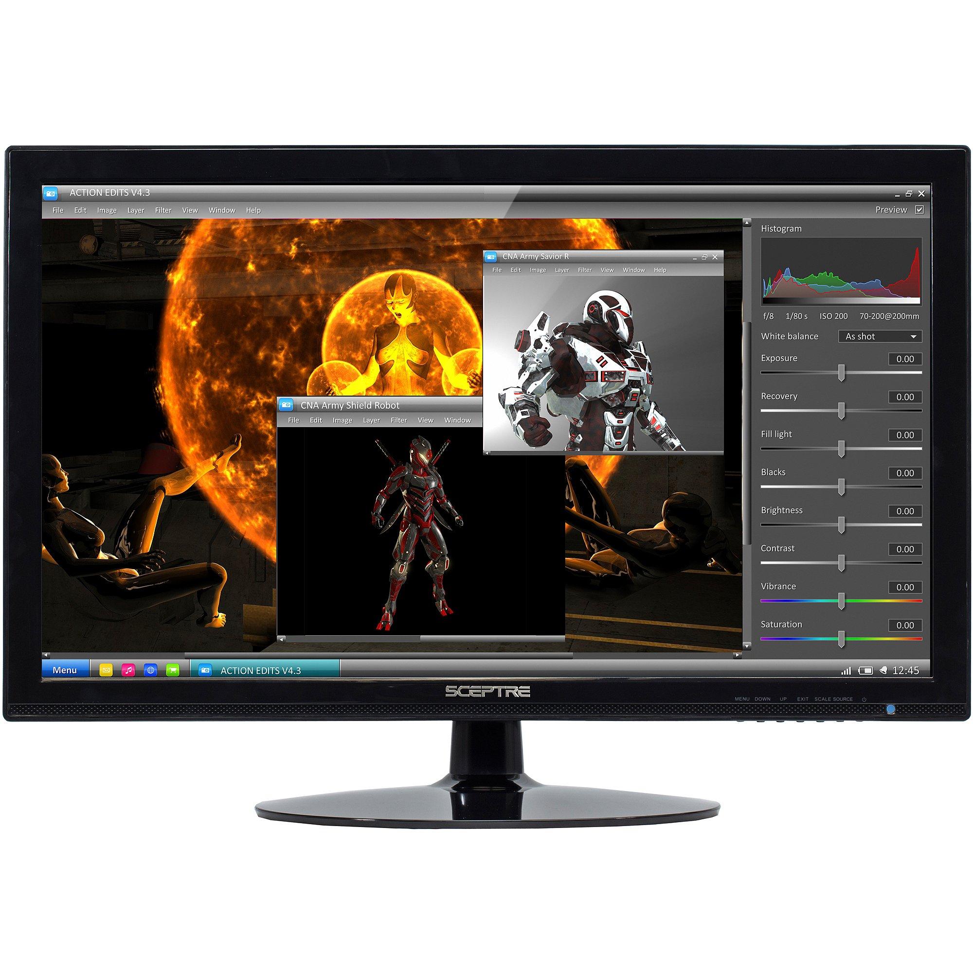 Sceptre Sceptre 24-inch FHD LED Gaming Monitor 2X HDMI VGA 75Hz Build-in Speakers, Machine Black
