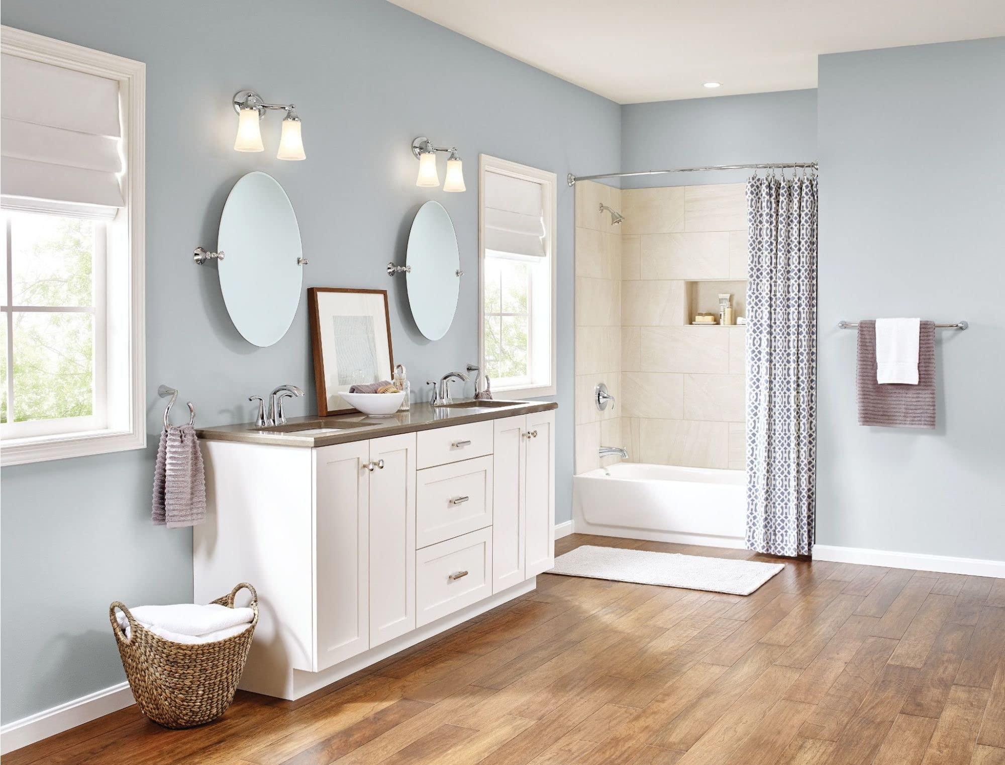 Moen Moen Glyde Chrome Two-Handle High Arc Centerset Bathroom Faucet, 6172