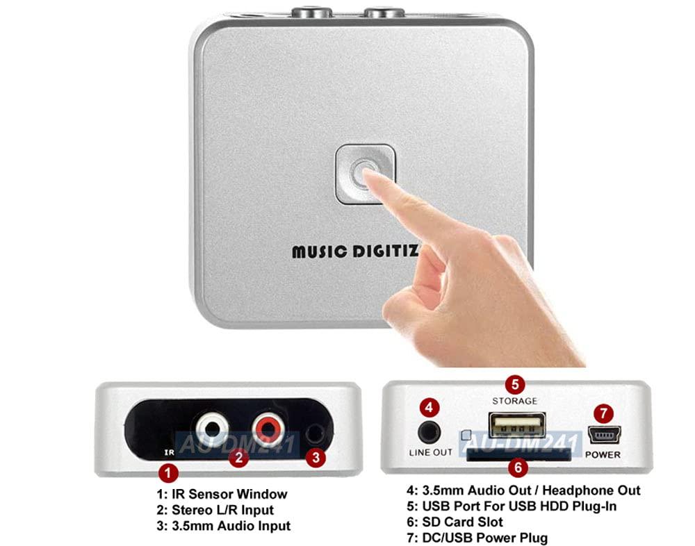 AllAboutAdapters Analog to Digital MP3 Audio Digitizer Recorder Player