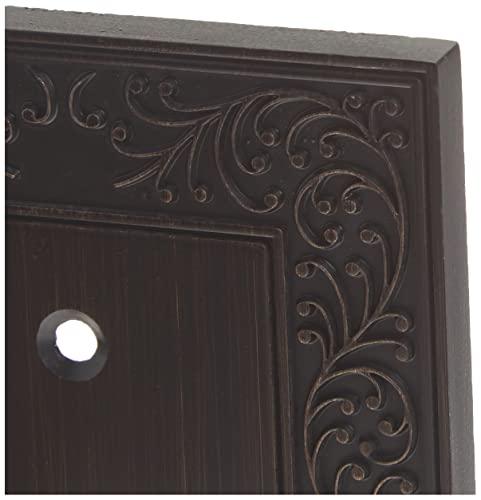 AMERELLE Amerelle 43TVB English Garden Wallplate, 1 Toggle, Cast Metal, Aged Bronze, 1-Pack