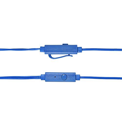 Magnavox Magnavox MHP4820M-BL Gummy Earbuds with Microphone in Blue | Available in Pink, Purple, White, Black, & Blue | Earbuds Gummy | Extra Value Comfort Stereo Earbuds | Durable Rubberized Cable |