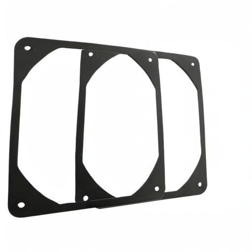 ZYAMY ZYAMY 2pcs 120mm Black Antivibration Rubber Fan Gasket 120 x 120 mm 12cm Shock Absorption Pad for Computer PC Case, Black