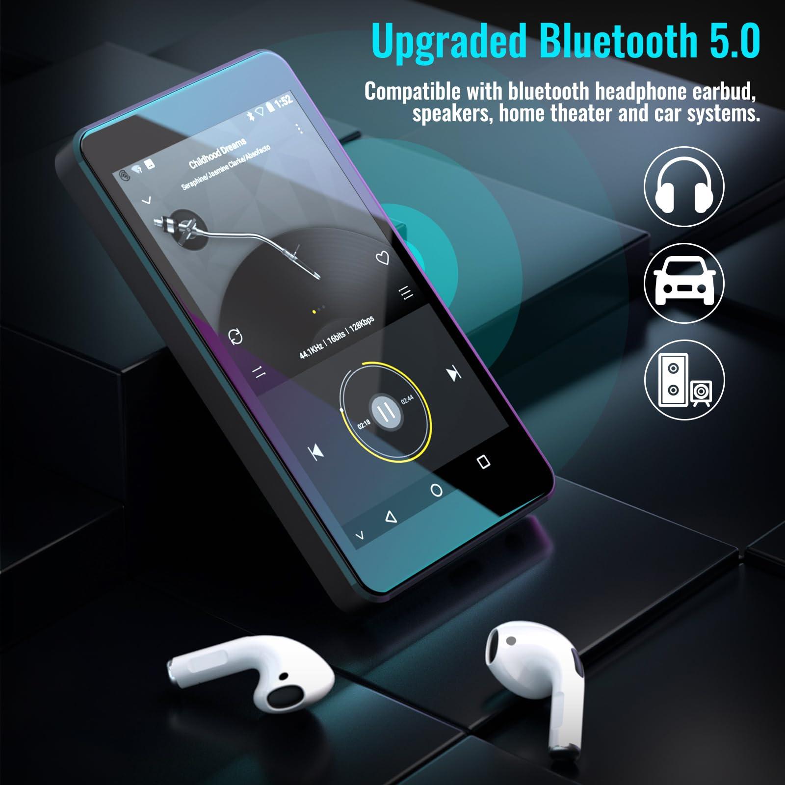 Luoran Kids MP3 Player with Parental Controls, Spotify Kids, Spotify, Audible, Amazon Music, 4.0\" IPS MP4 Music Player Up to 256GB (Black)