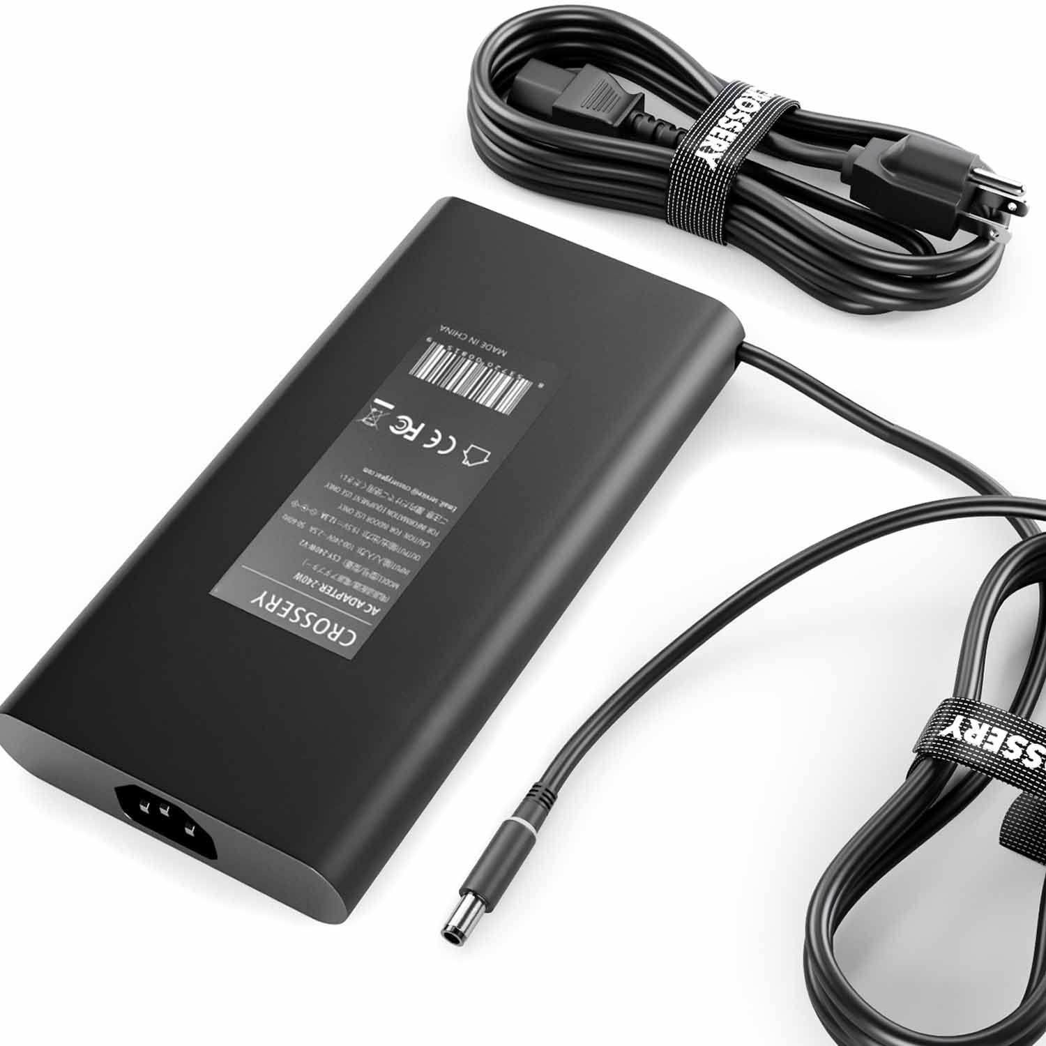 Crossery New Slim 240W Laptop Charger for Dell - 240 Watt Dell Laptop Charger Fit for G3 G5 G7 G15 & Alienware M15 M17 M17x x51 - AC Adapter Power Supply Cord Replacement for Alienware 17 15 13 R1-R5