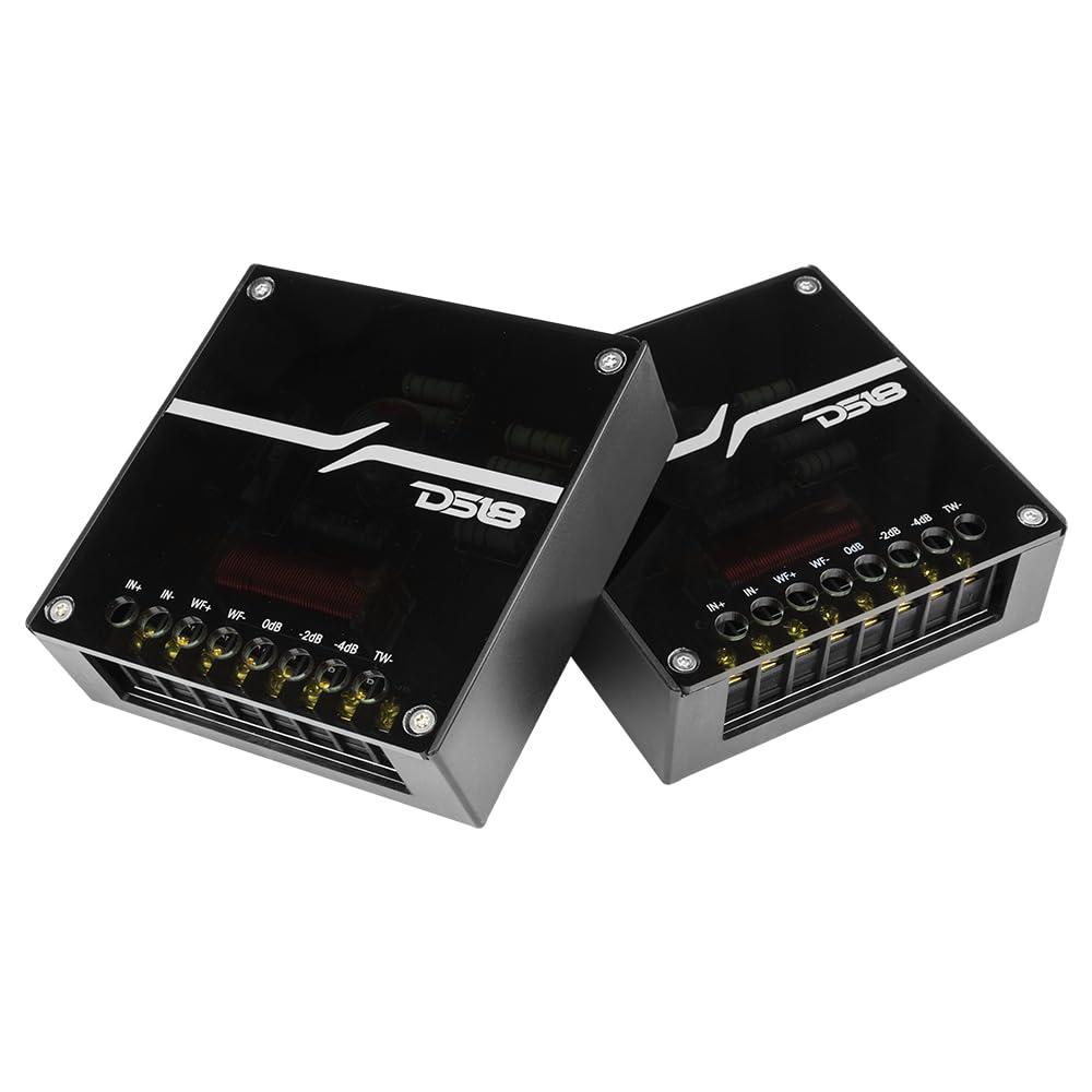 DS18 DS18 DX2 Deluxe 6.5 2-Way Premium Car Audio Component Speaker System - 460 Watts, 4 Ohm - Set with Woofer, Tweeter, and Crossover (6 Piece Set)