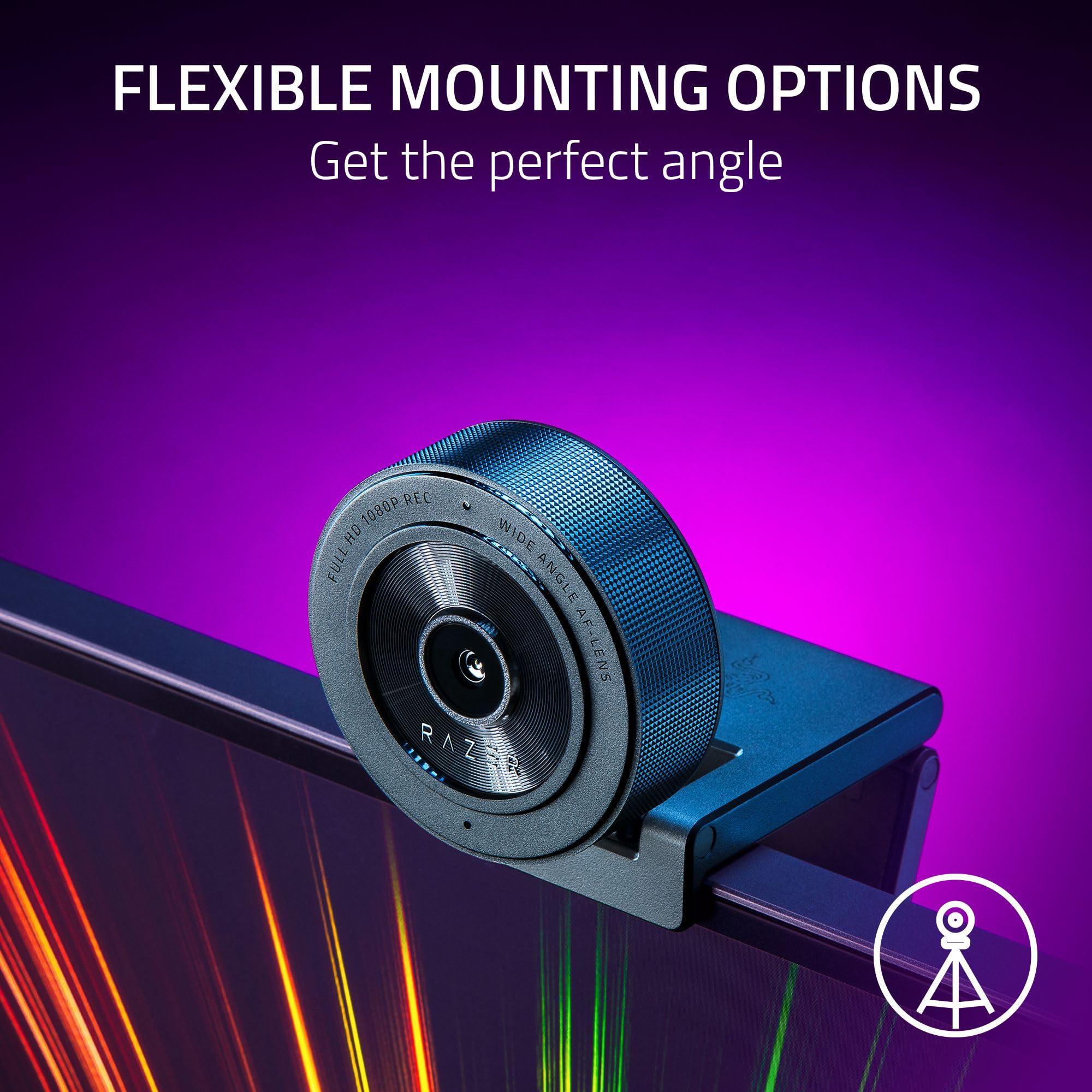 Razer Razer Kiyo X Full HD Streaming Webcam: 1080p 30FPS or 720p 60FPS - Auto Focus - Fully Customizable Settings - Flexible Mounting Options - Works with Zoom/Teams/Skype Conferencing Video Calling