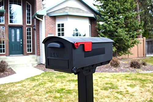 Gibraltar Mailboxes Gibraltar Mailboxes Patriot Large Capacity Rust-Proof Plastic Black, Post-Mount Mailbox, GMB515B01