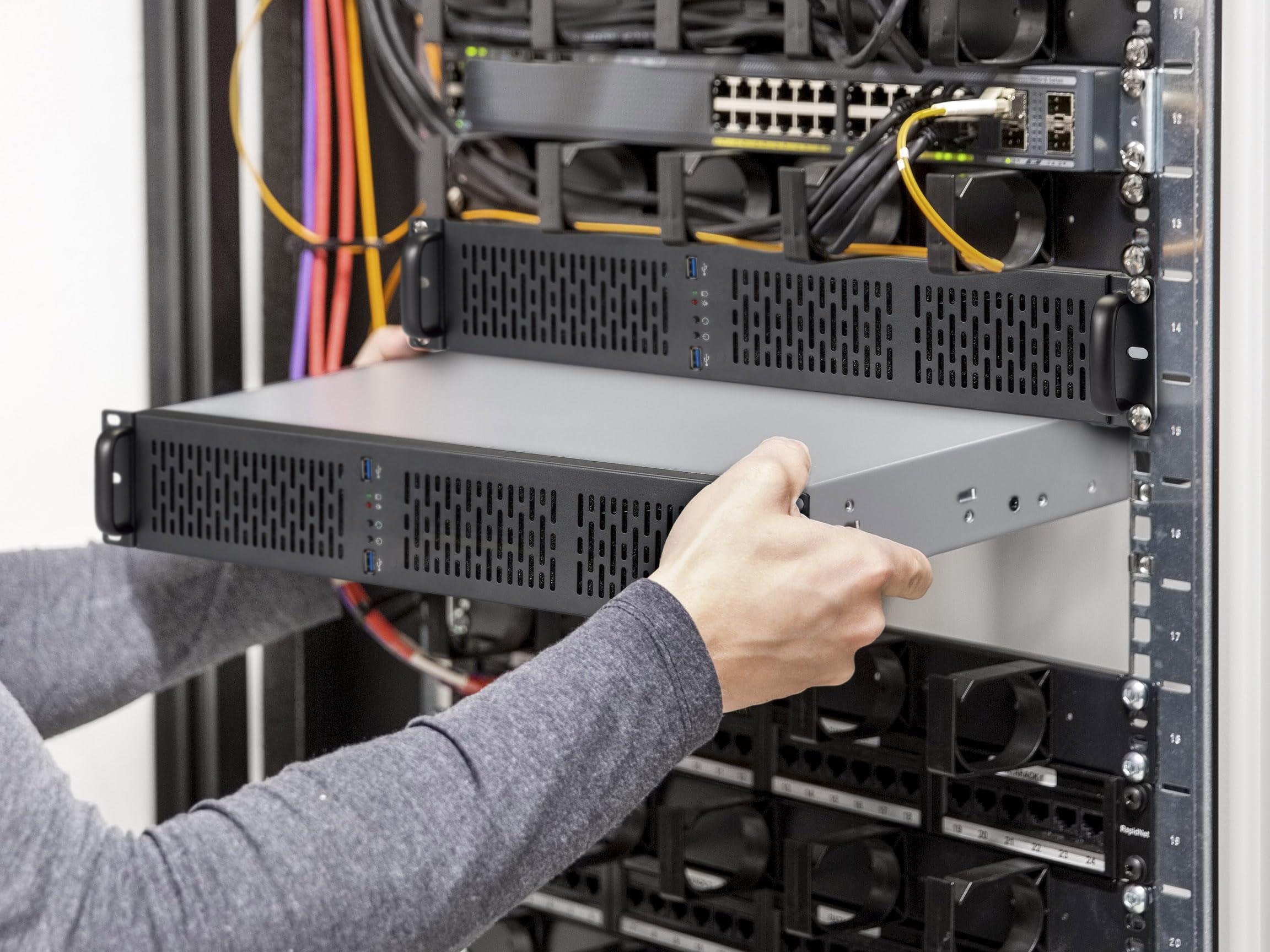 Rosewill Rosewill 2U Server Chassis Rackmount Case | 4 3.5\" HDD Bays | Micro-ATX Compatible |3 x 80mm PWM Fans | 2X USB 3.0 | Silver/Black - RSV-Z2600U