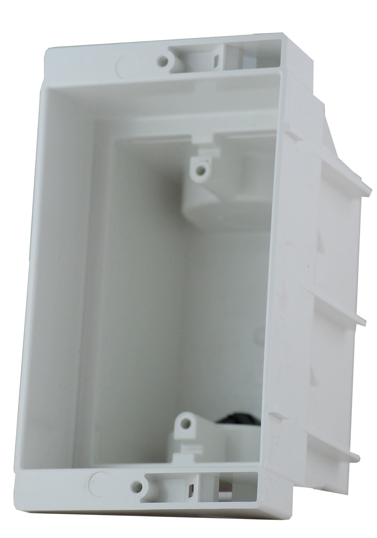 Arlington Industries Arlington DVFR1W-1 Recessed Electrical/Outlet Mounting Box, Single Gang