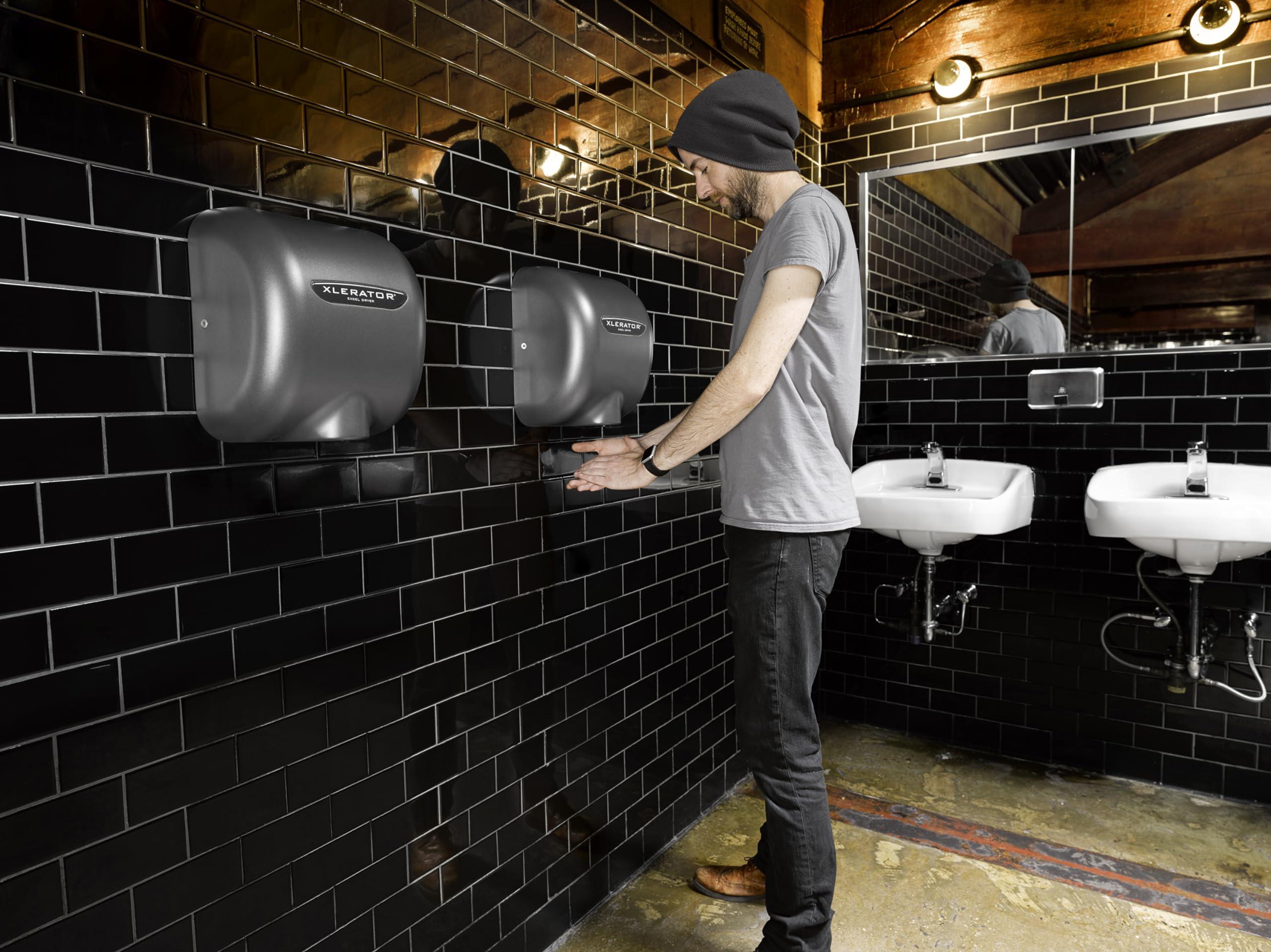 XLERATOR XLERATOR XL-GR Automatic High Speed Hand Dryer with Graphite Cover and 1.1 Noise Reduction Nozzle, 12.5 A, 110/120 V