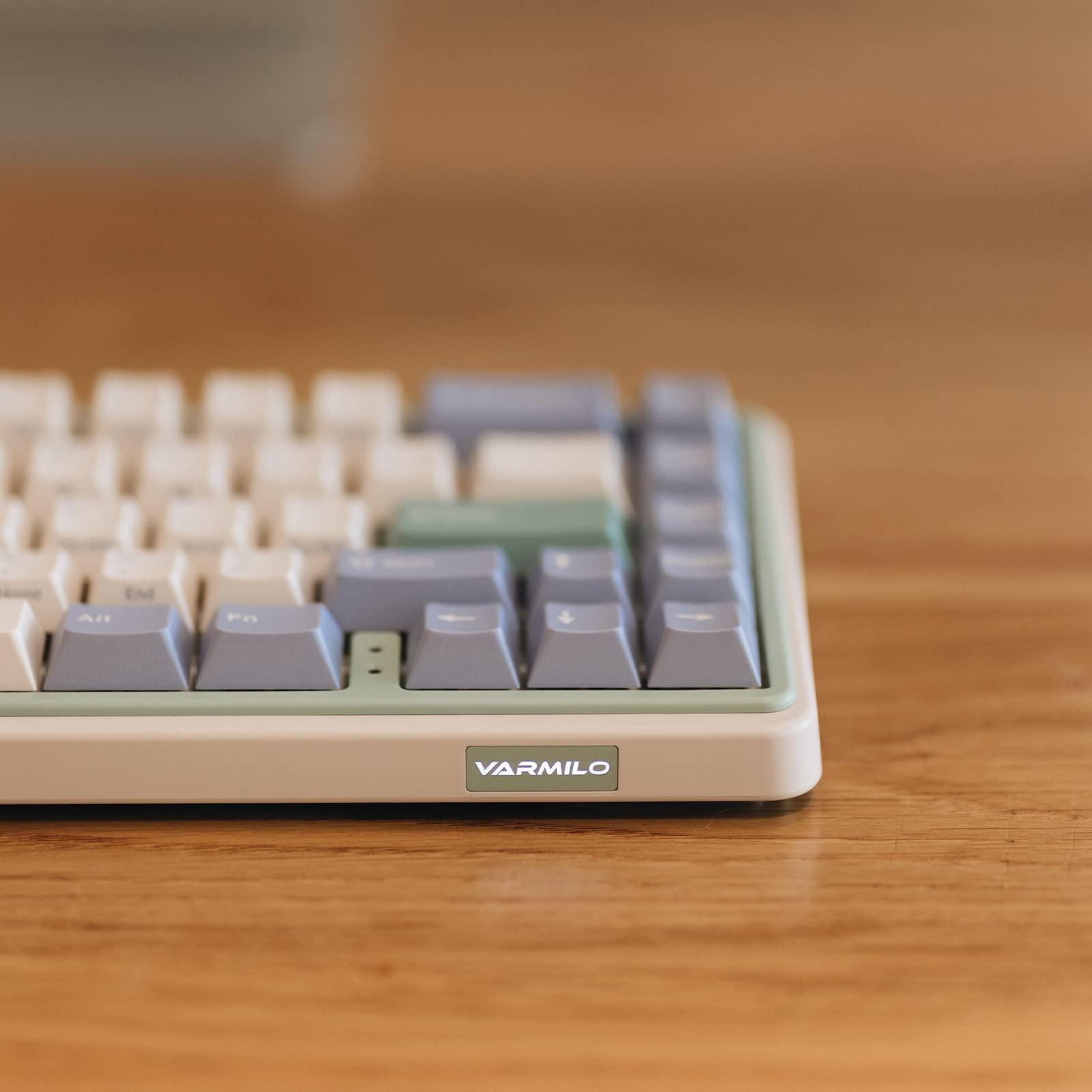 Varmilo Varmilo Minilo VXH67 Eucalyptus 65% Wired Hotswap White LED Mechanical Keyboard Cherry MX Silver