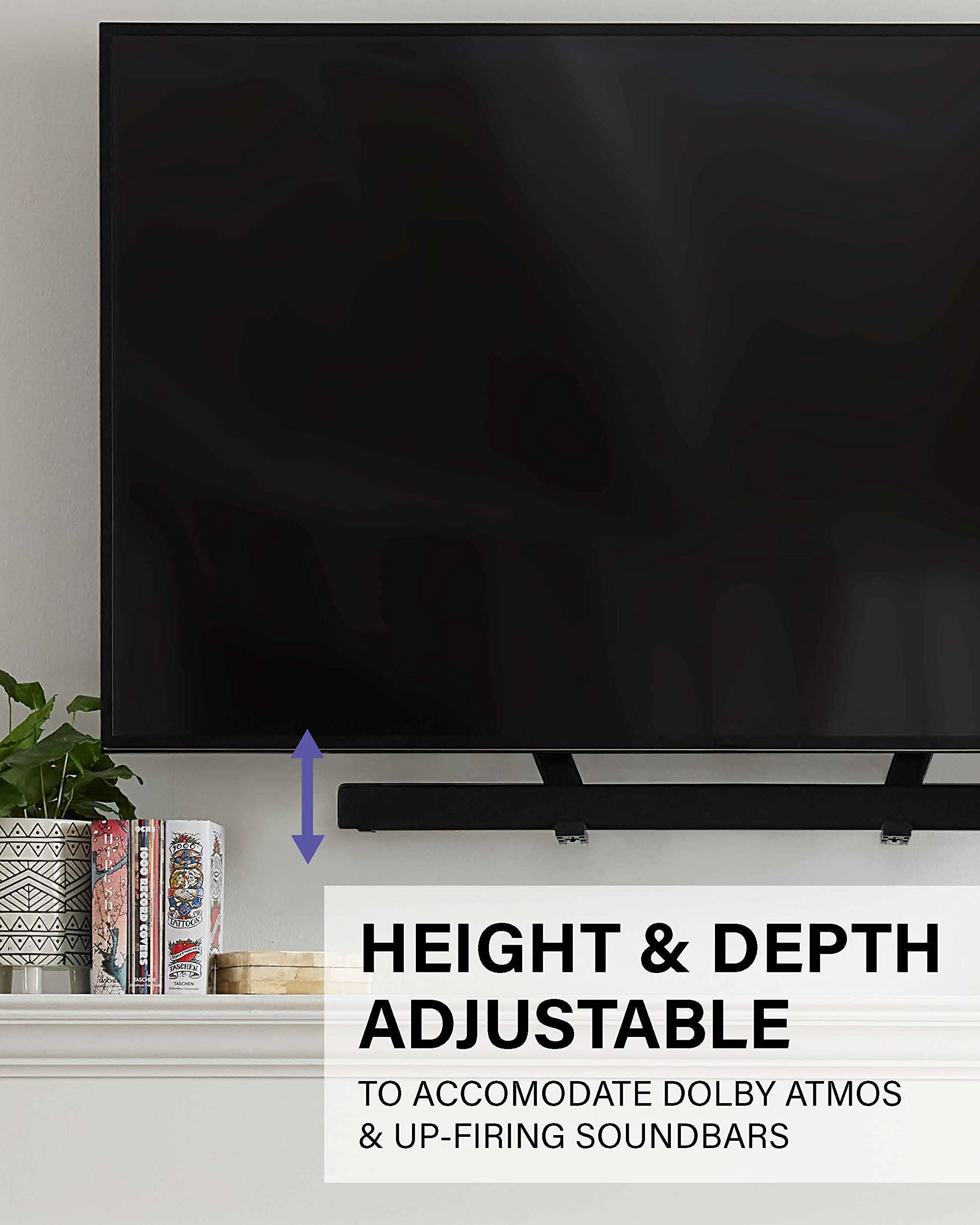 SANUS SANUS Universal Soundbar TV Mount Kit for Mounting Soundbars Under TV - Fits Most Sound Bars Up to 15 Lbs - Easy Install & Full Motion Capability - SOA-SBM2