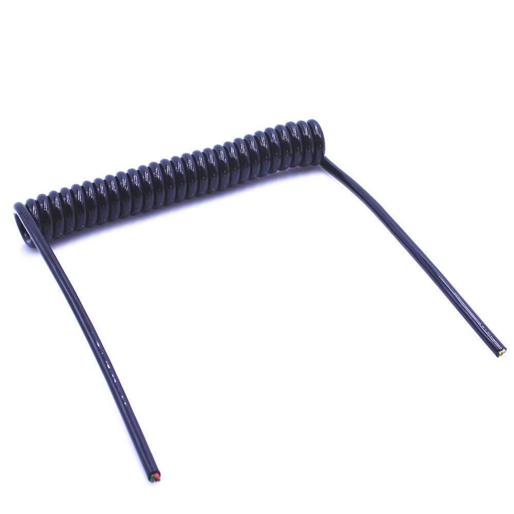 GatherTOOL GatherTOOL 4 Core Spring Telescopic Stretchable Extension Wire Wire Spiral Cable 24AWG0.2mm /20AWG0.5mm /17AWG1.0mm /14AWG2.0mm (Size : 24AWG0.2MM, Color : 3.7 Meters)