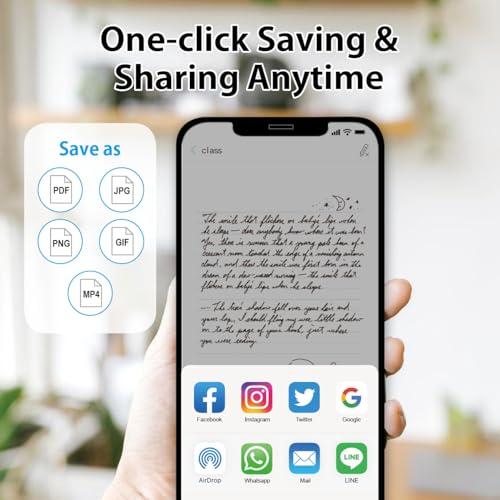 Ophayapen Ophayapen Digital Smart Pen+Small Notepad, Real-time Sync for Digitizing, Storing, and Sharing Paper Notes, Ideal for Note Taking, Drawing, Classroom, Meetings, Compatible with Android and iOS