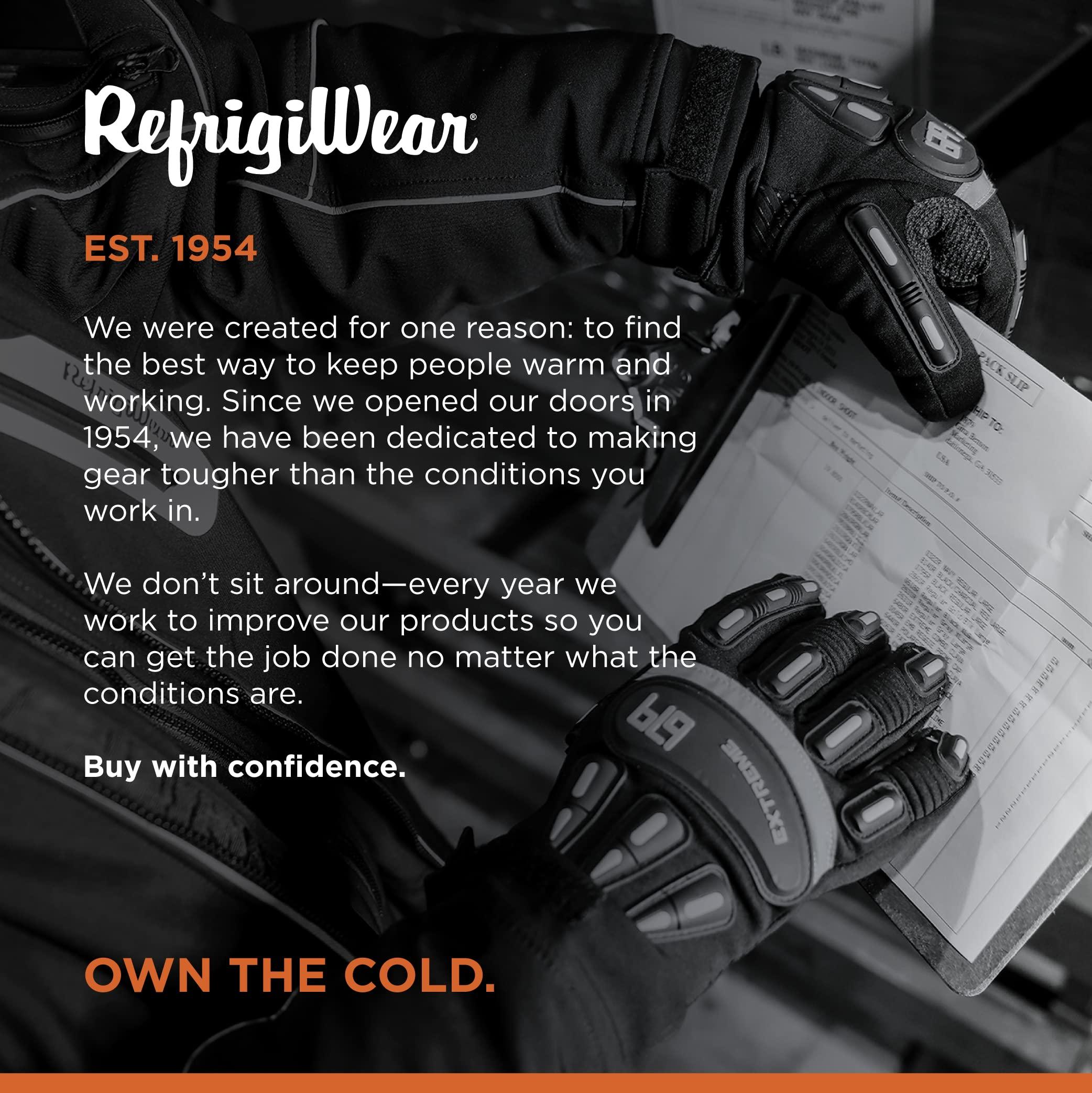 RefrigiWear RefrigiWear Insulated Extreme Freezer Gloves, Winter Work Gloves, -30 F Comfort Rating (Black, X-Large)