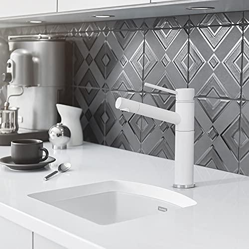 BLANCO BLANCO, White 440205 DIAMOND SILGRANIT Drop-In or Undermount Bar Sink, 15" X 15"