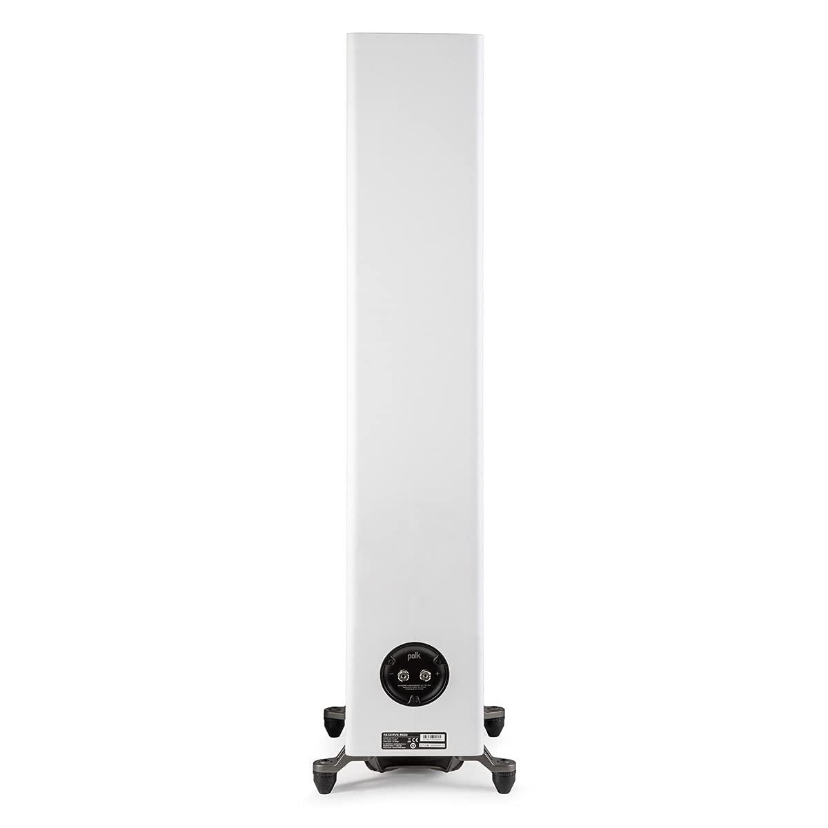 Polk Audio Polk Audio Reserve Series R600 Tower Speaker, 1\" Pinnacle Ring Tweeter & Dual 6.5\" Turbine Cone Woofers, Hi-Res Certified, Dolby Atmos & IMAX Enhanced for Dynamic Home Theater Audio, White