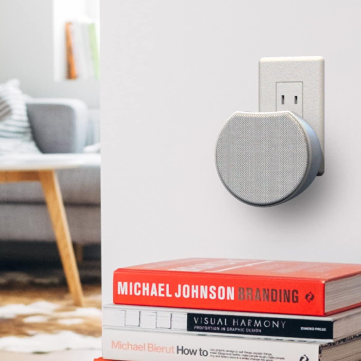 OC Acoustic OC Acoustic Newport Plug-in Outlet Speaker with Bluetooth 5.1 and Built-in USB Type-A Charging Port (Gray/White)