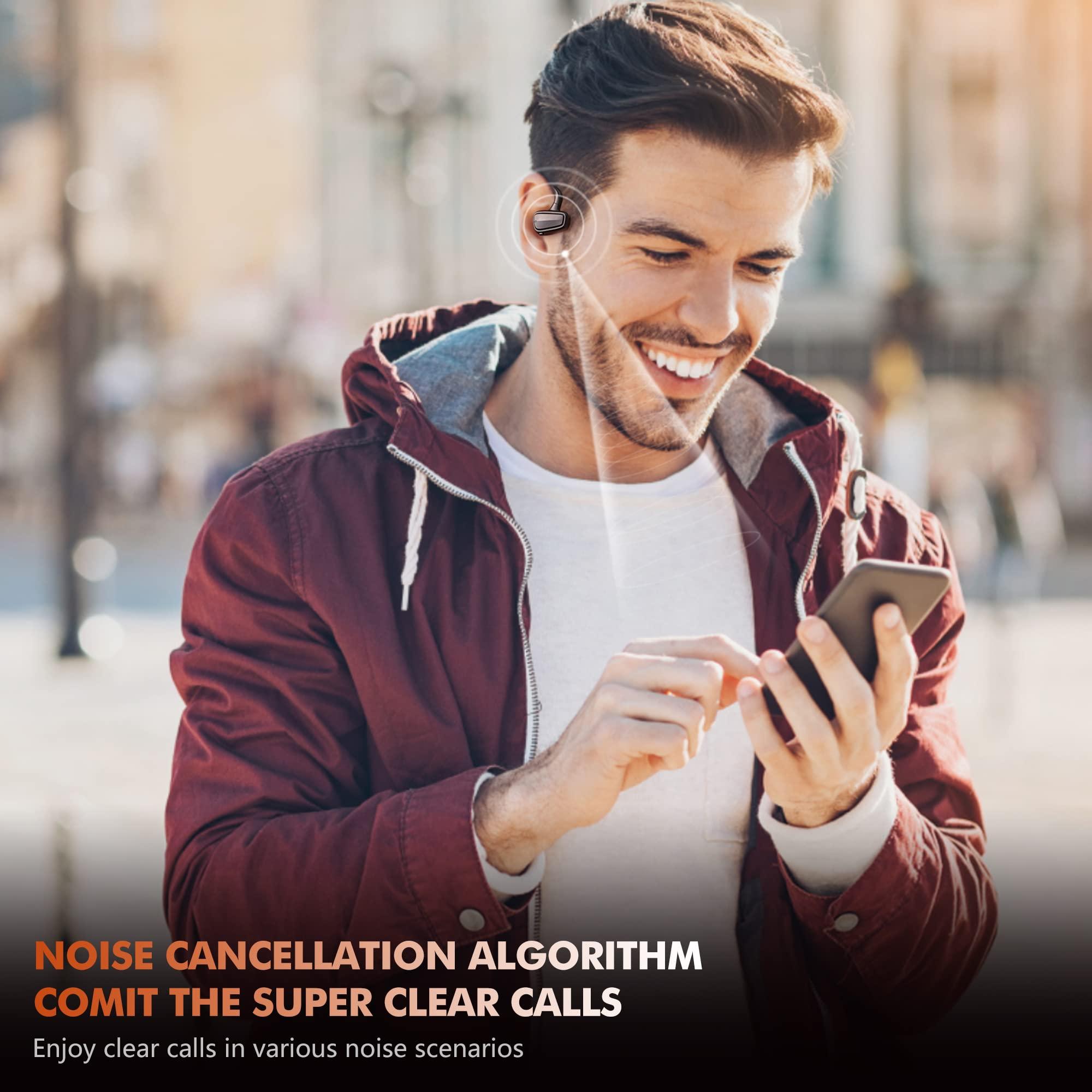 ACREO ACREO The Next Generation Open Ear Headphones, OpenBuds, True Wireless Earbuds with Earhooks, Bluetooth Workout Headphones, 18 Hours Playtime with Case, IPX7 Waterproof, Black