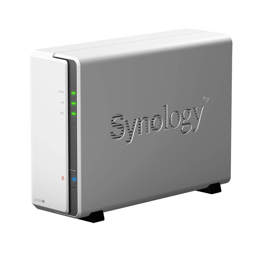 Synology Synology DiskStation DS120j NAS Server with Armada 800MHz CPU, 512MB Memory, 16TB HDD Storage, 1 x 1GbE LAN Port, DSM Operating System