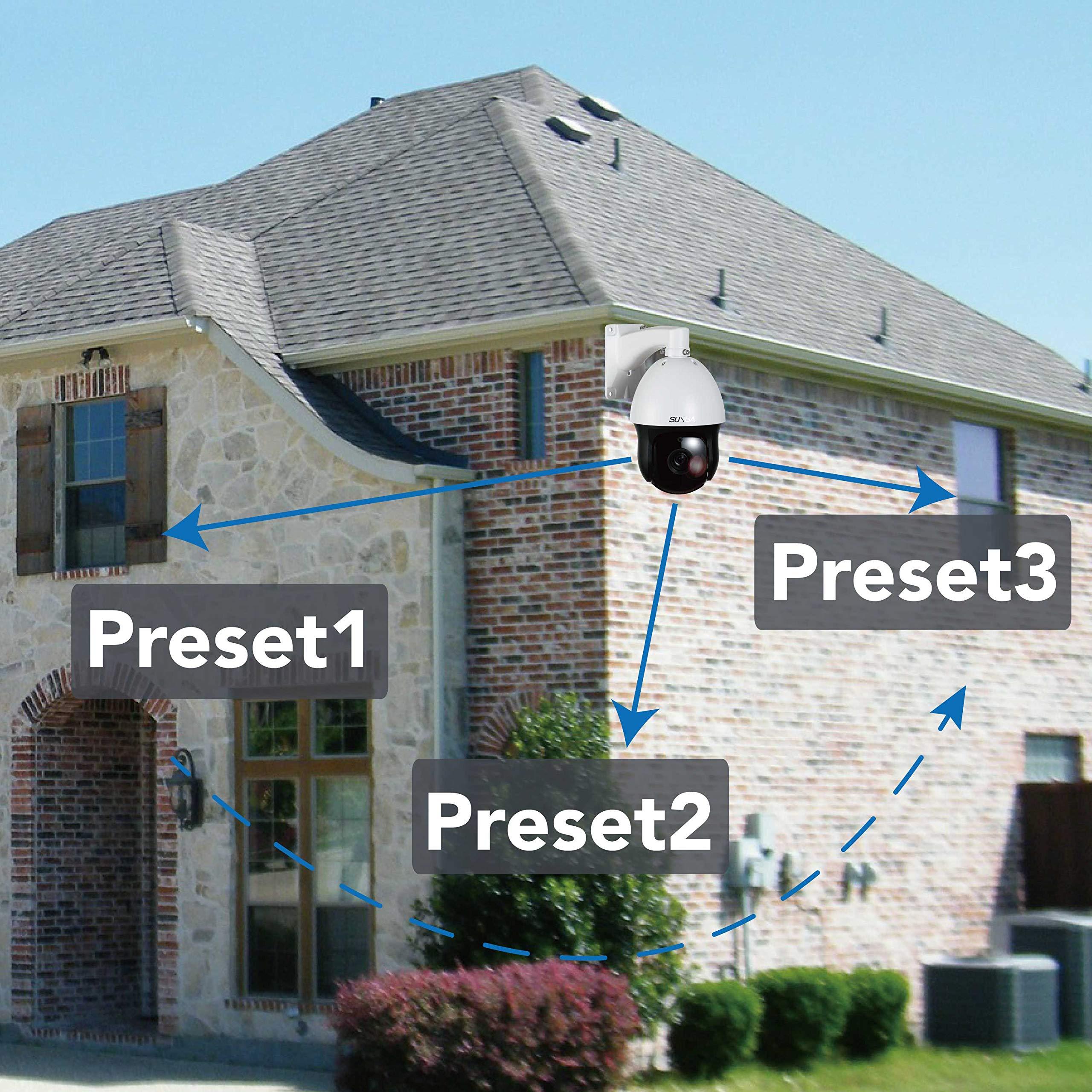 SUNBA SUNBA Outdoor PTZ Analog Camera, 22X Optical Zoom, 960H CCTV Security Dome Camera, up to 328ft Night Vision with RS485 Control (405-22X)